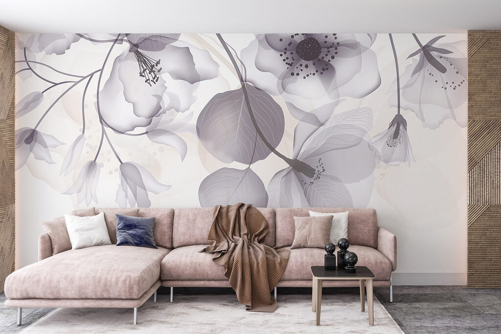 Fleurs sur feuilles rondes — intérieur 5