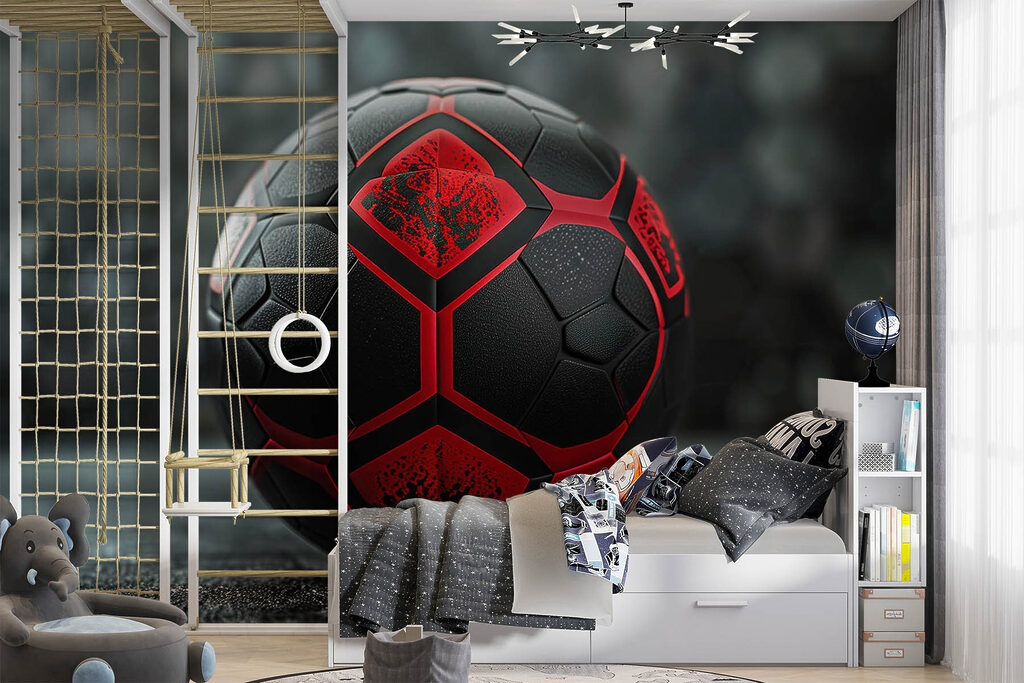 Ballon noir et rouge — intérieur 1