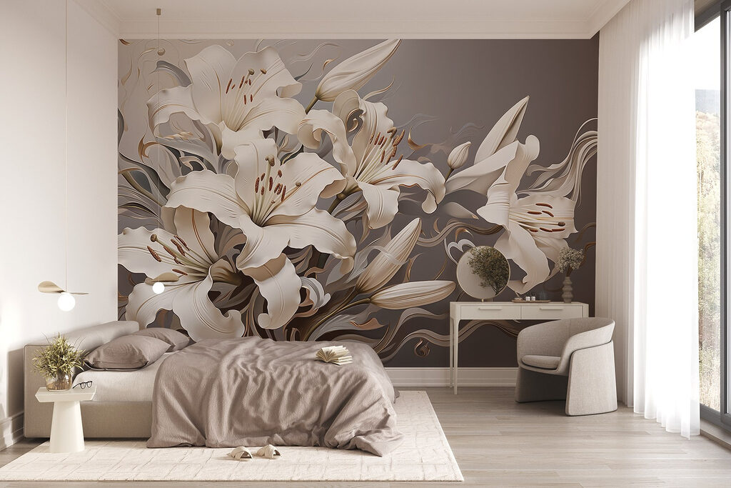 Lys en lignes ondulées dans un intérieur