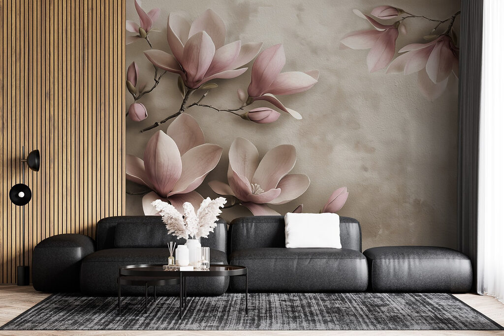 Magnolia sur fond patiné — intérieur 4