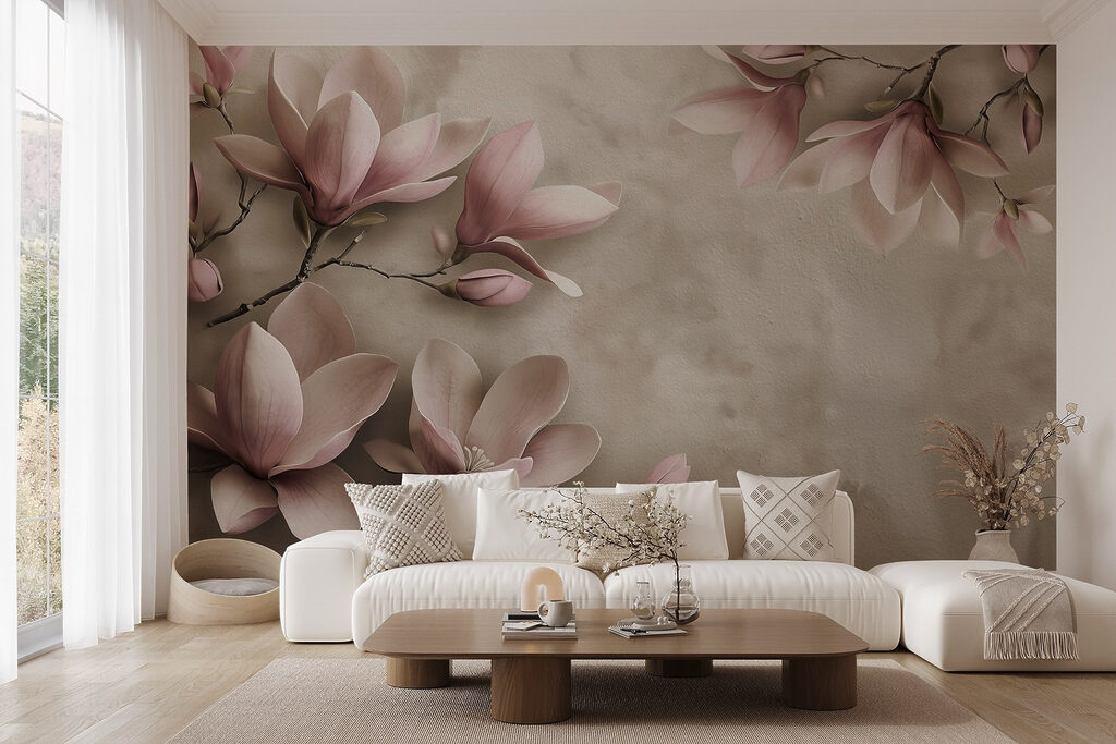 Magnolia sur fond patiné — intérieur 5