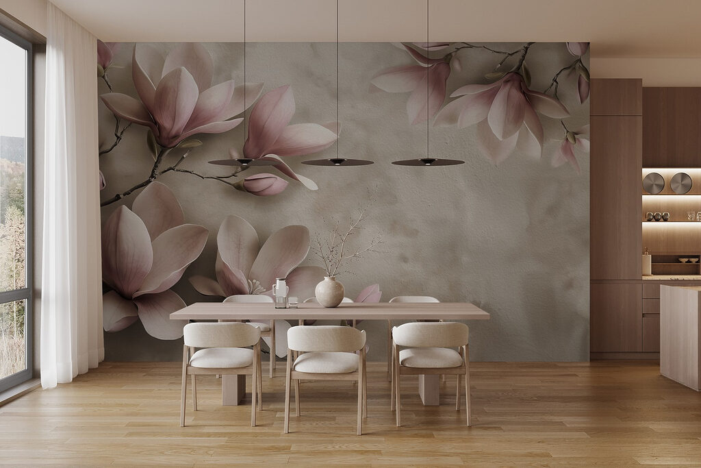 Magnolia sur fond patiné — intérieur 6