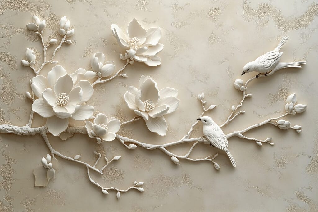 Petit oiseau blanc — motif complet