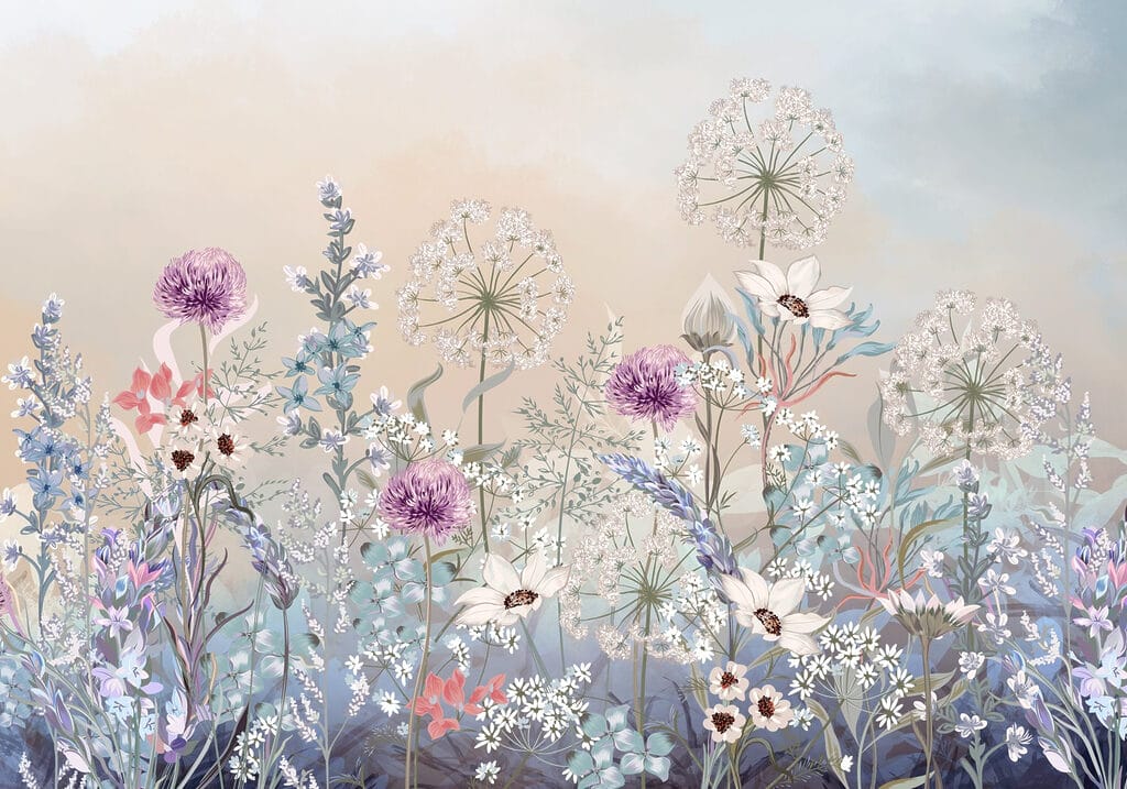 Fleurs et ombelles — motif complet