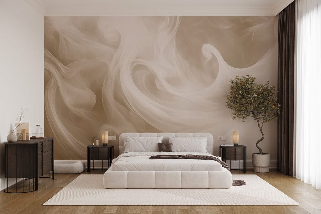 Volutes de fumée dans un intérieur