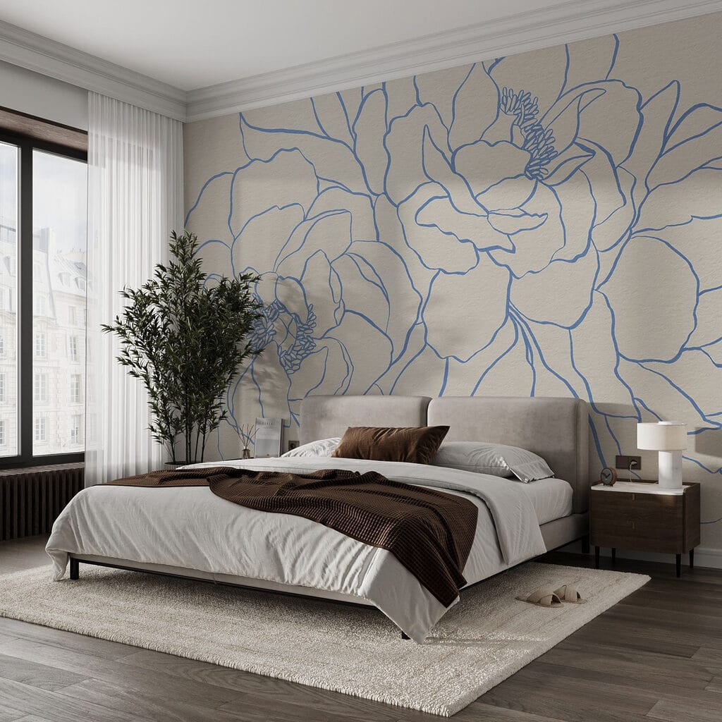 Fleurs en traits fins — intérieur 1