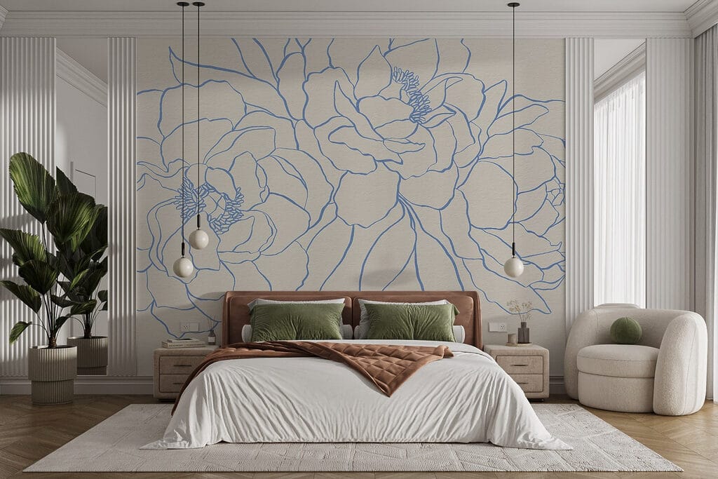 Fleurs en traits fins — intérieur 2