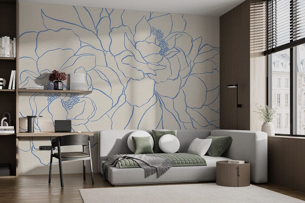 Fleurs en traits fins — intérieur 3