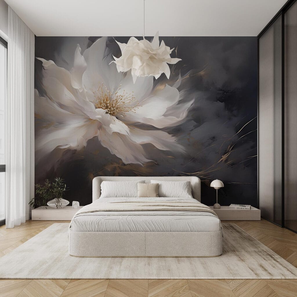 Fleur sur fond sombre — intérieur 2