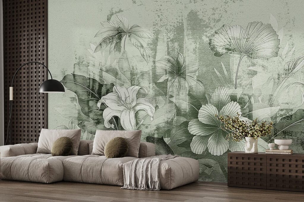Fleurs et aplats patinés — intérieur 3