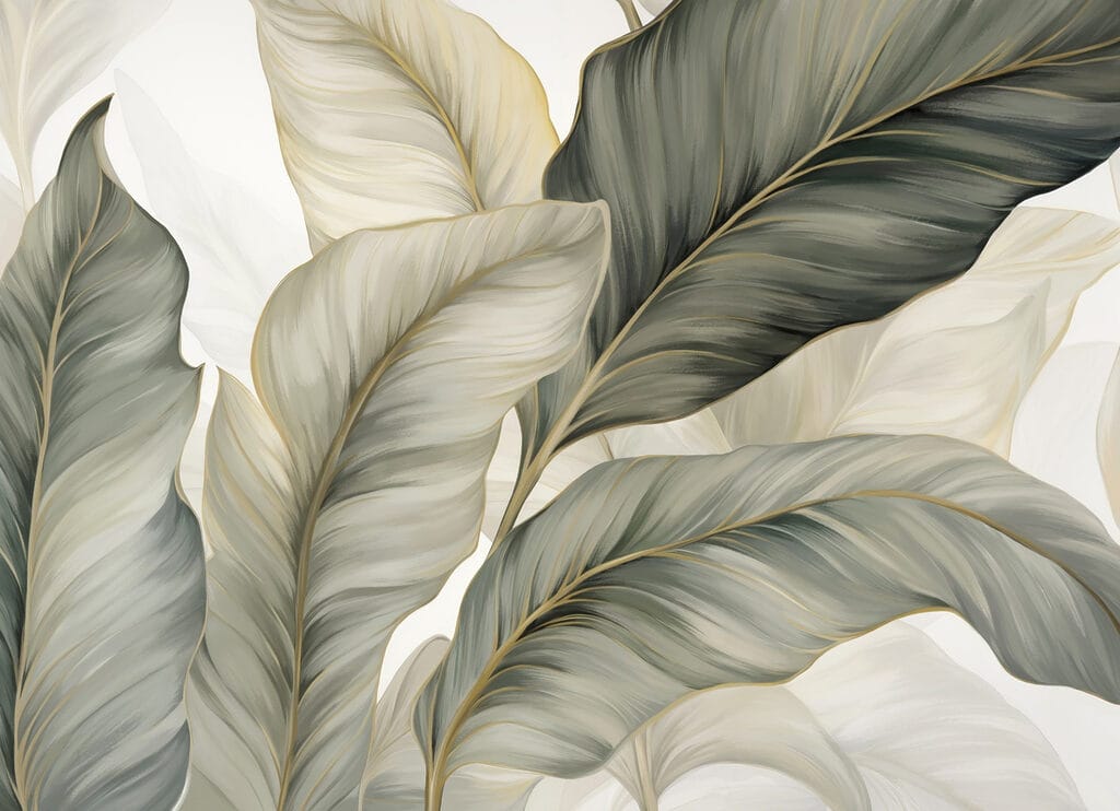 Feuilles vert sombre — motif complet