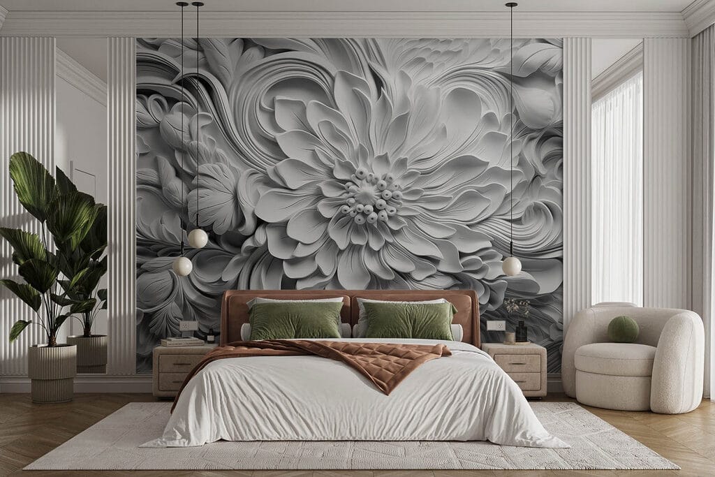 Fleurs et feuilles ondulées — intérieur 2