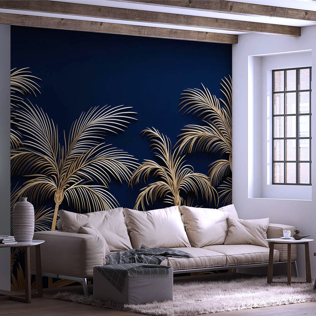 Palmiers sur fond sombre — intérieur 3