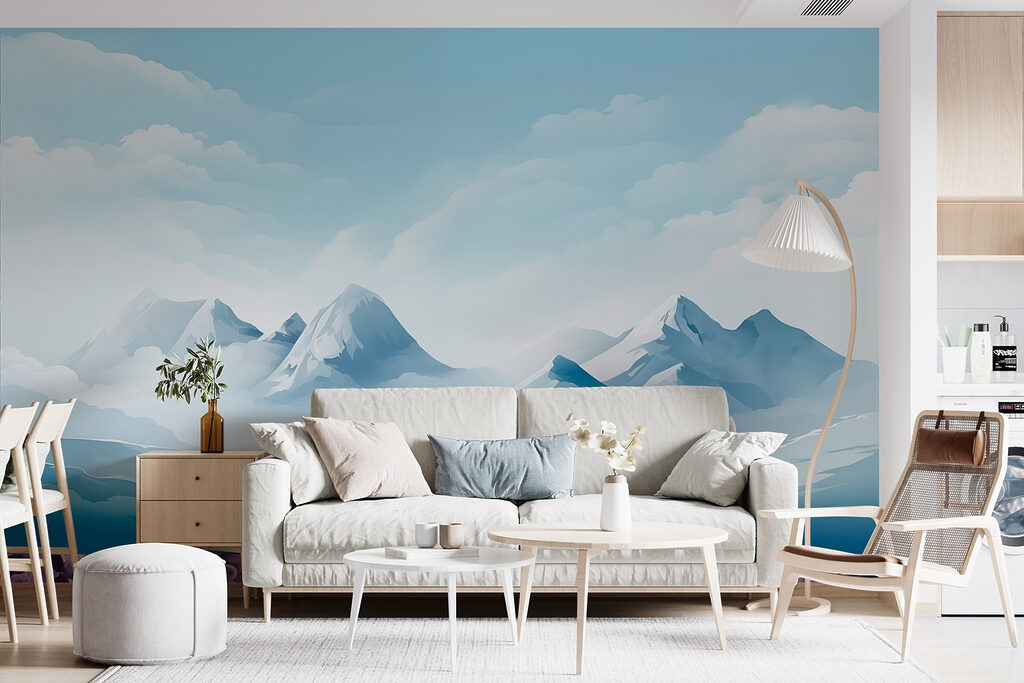 Sommets enneigés et nuages — intérieur 1