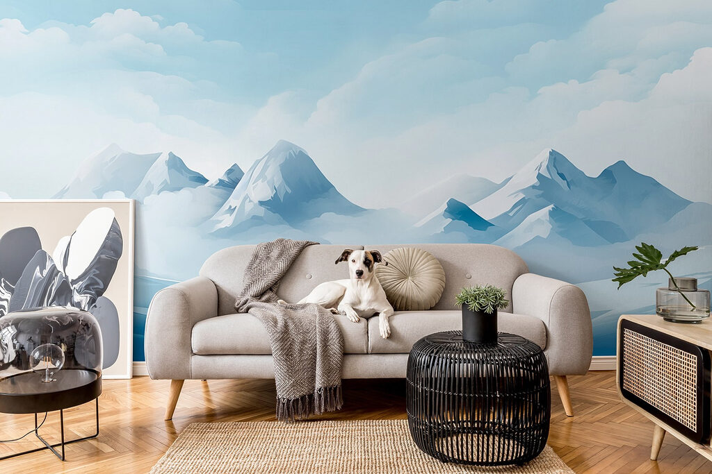 Sommets enneigés et nuages — intérieur 2