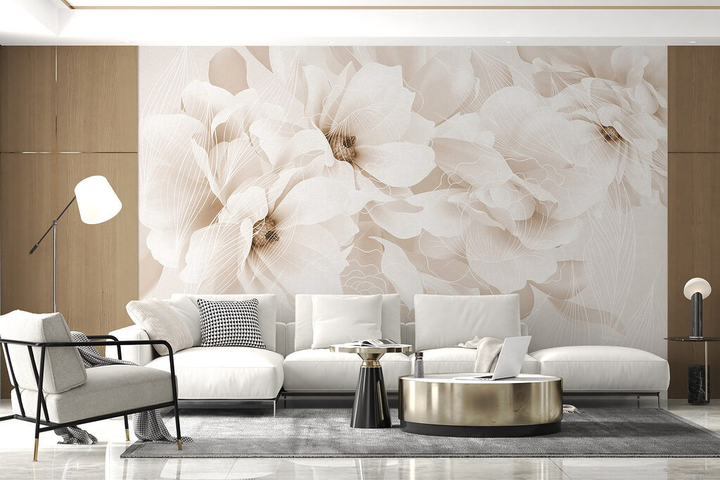 Fleurs blanches en couches — intérieur 5