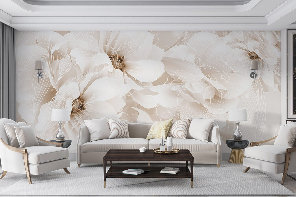 Fleurs blanches en couches — intérieur 6