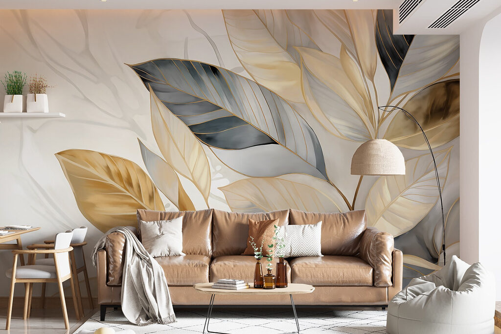 Feuilles et contours pâles — intérieur 5