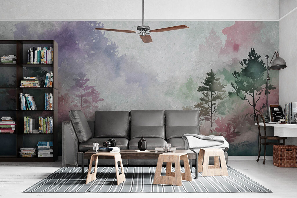 Pins sur fond vaporeux — intérieur 3