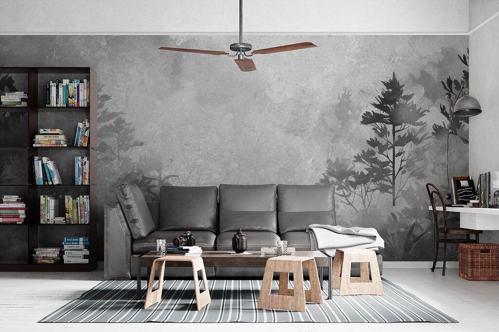 Pins sur fond vaporeux — intérieur 2