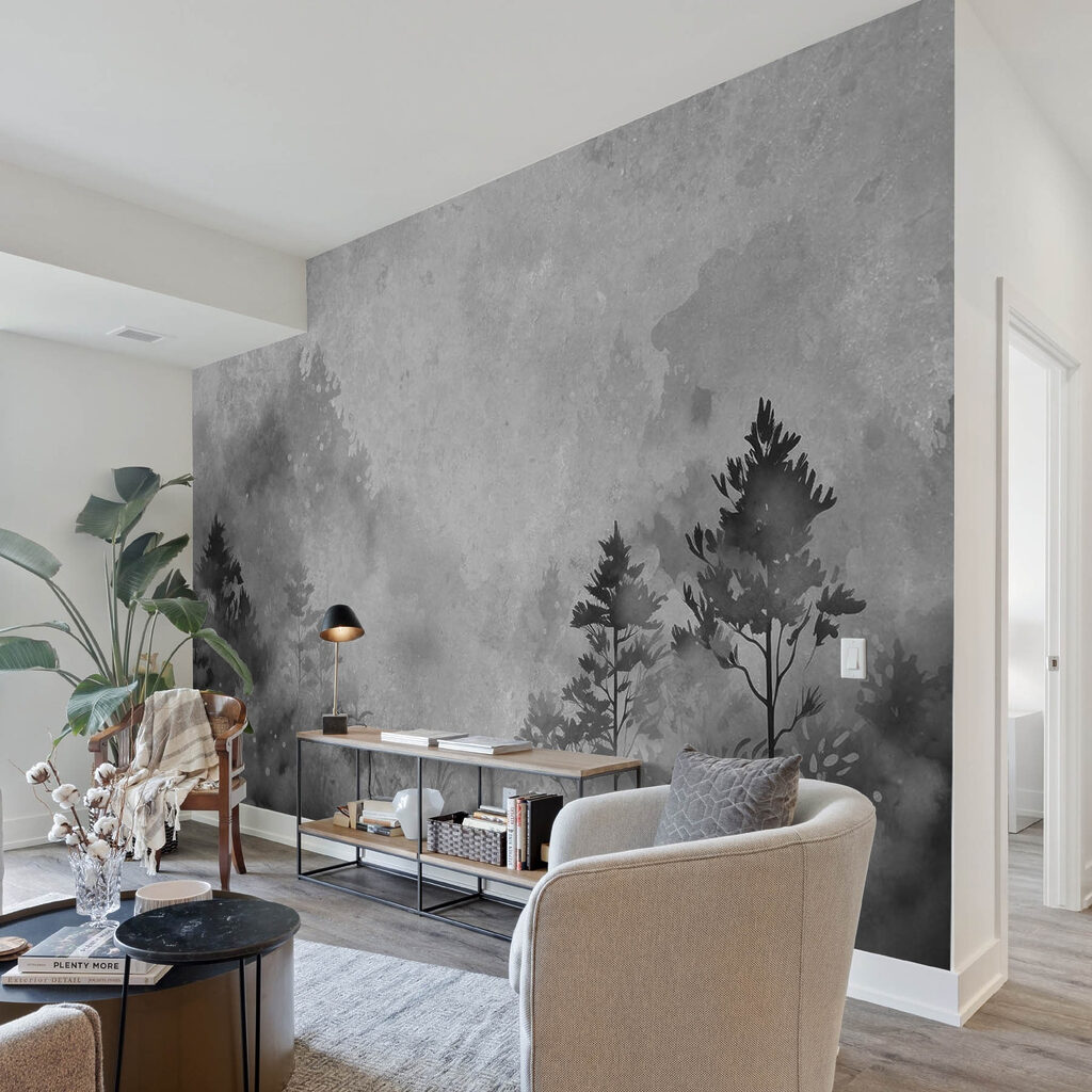 Pins sur fond vaporeux — intérieur 3