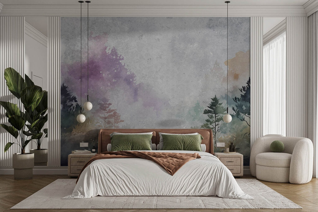 Pins sur fond vaporeux — intérieur 2