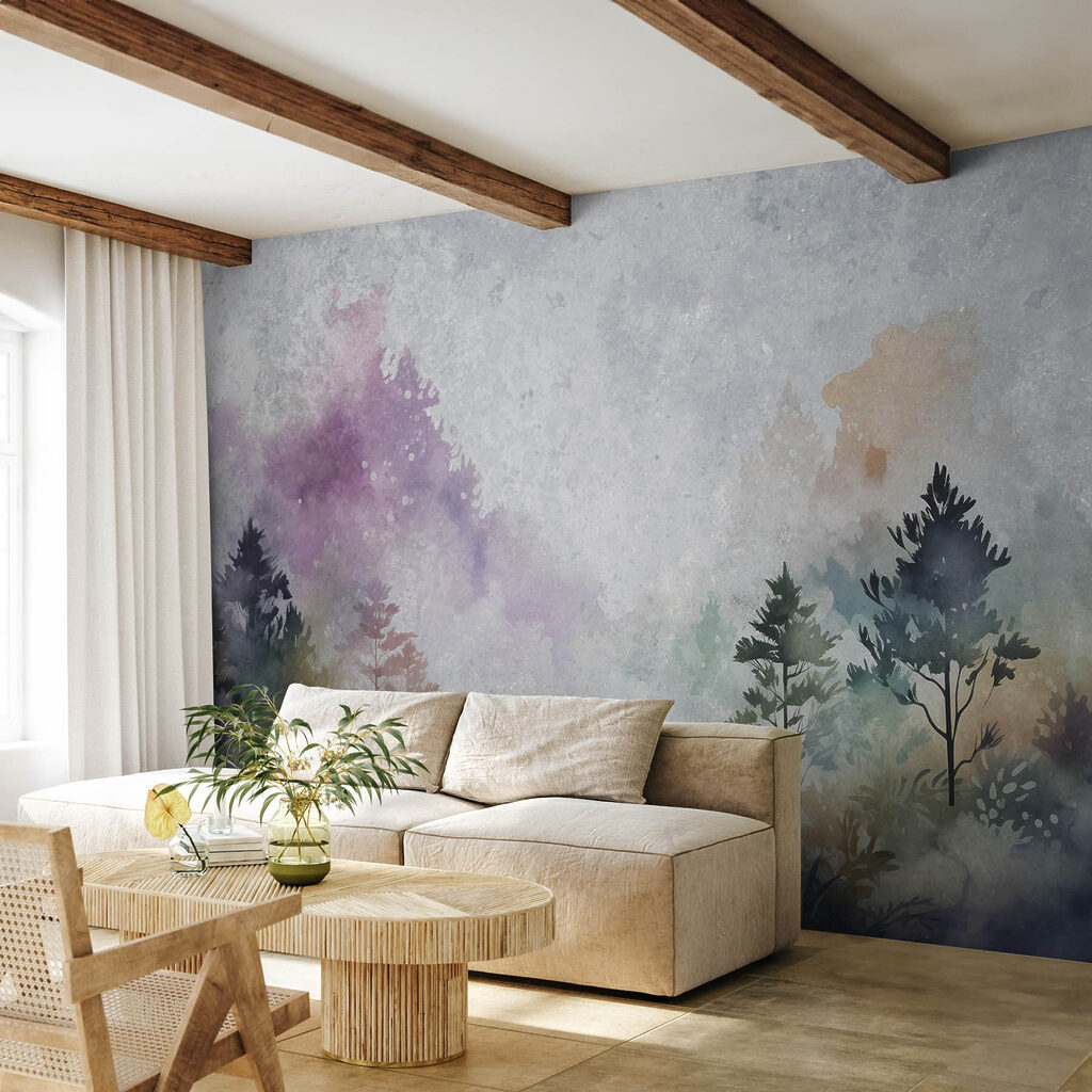 Pins sur fond vaporeux — intérieur 3