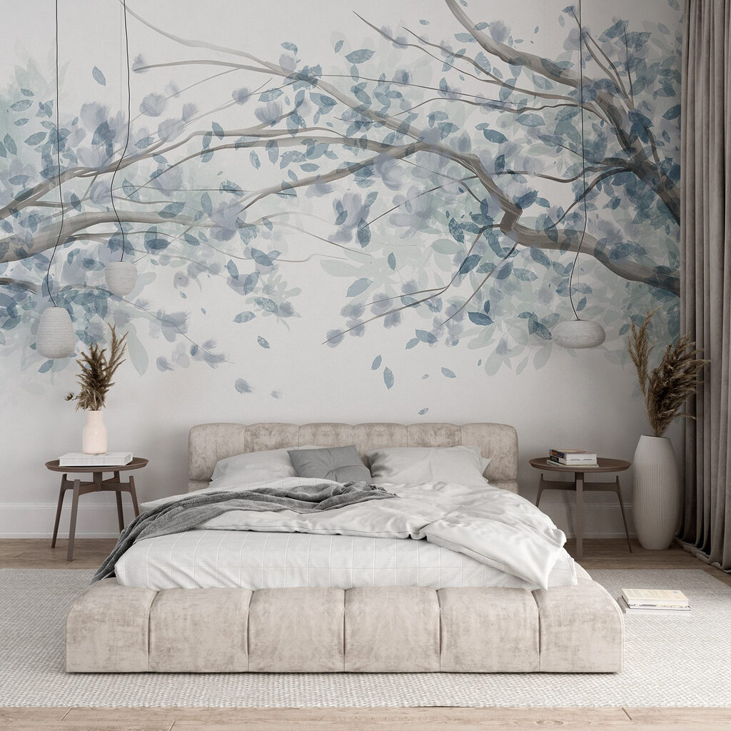 Rameaux aux petites feuilles dans un intérieur