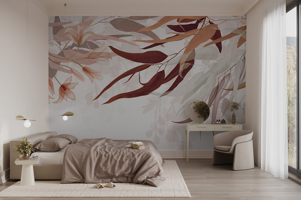 Feuilles et fleurs entrelacées — intérieur 2