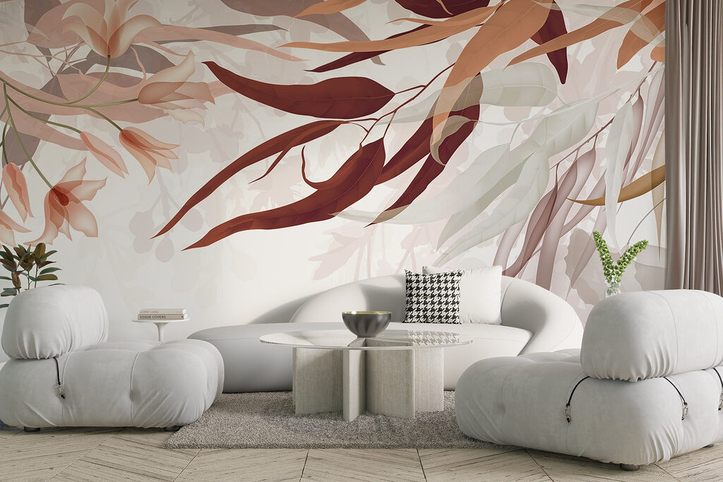 Feuilles et fleurs entrelacées — intérieur 3