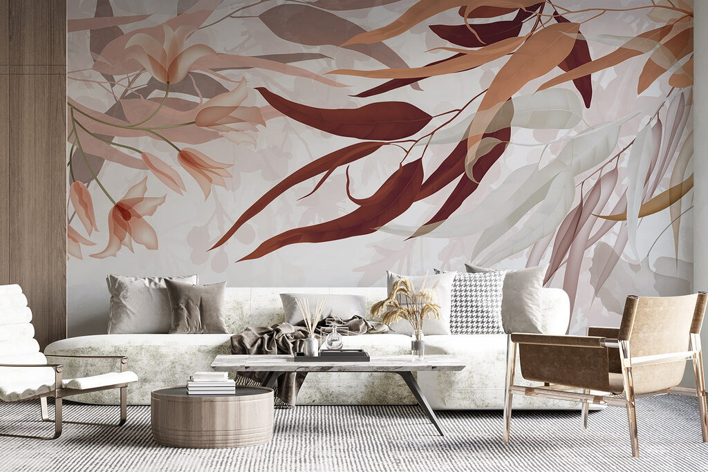Feuilles et fleurs entrelacées — intérieur 5