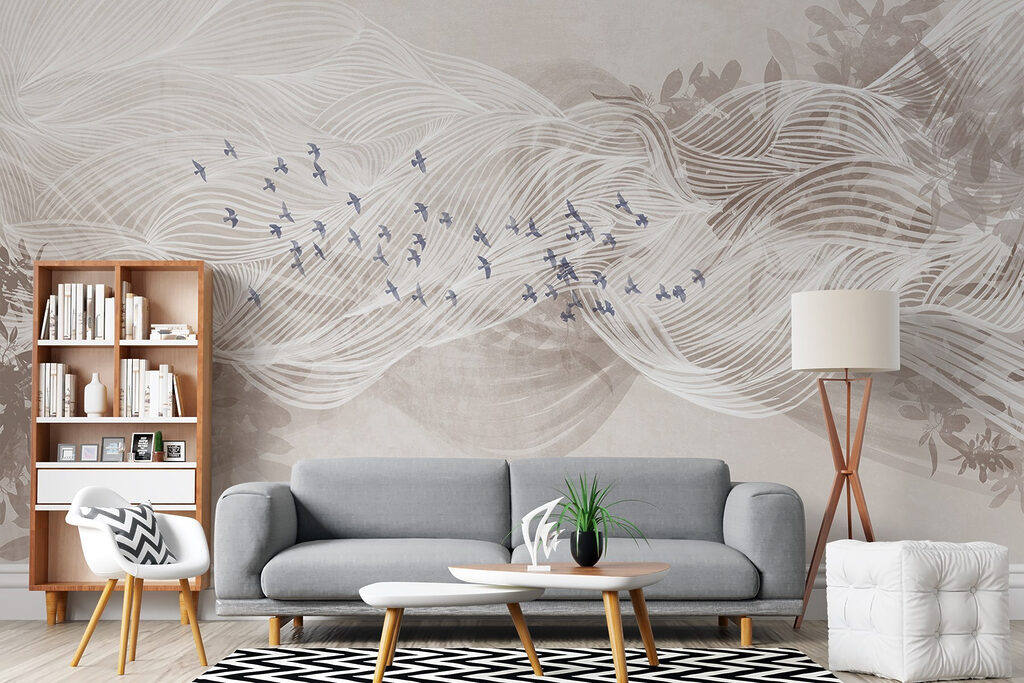 Oiseaux blancs et bleus — intérieur 4