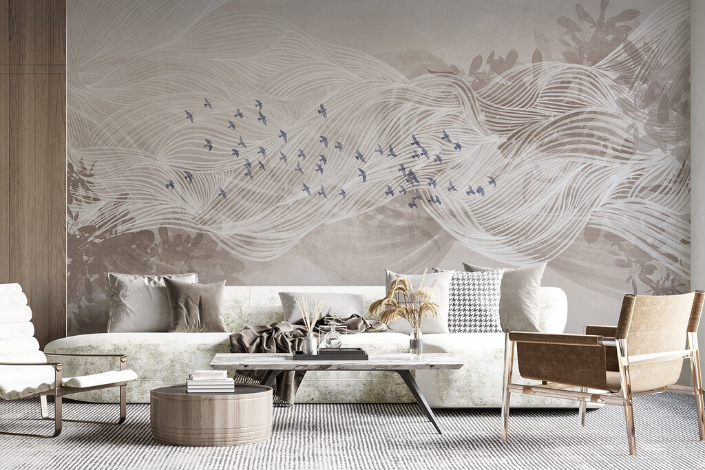 Oiseaux blancs et bleus — intérieur 5