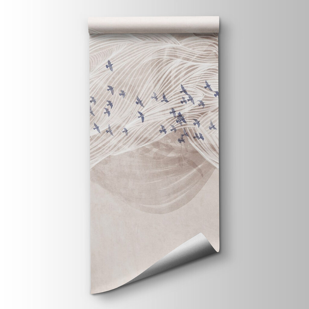 Oiseaux blancs et bleus — vue du produit