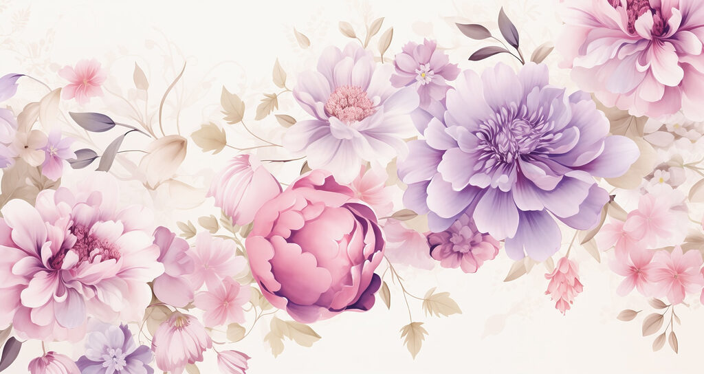 Fleurs entrelacées — motif complet
