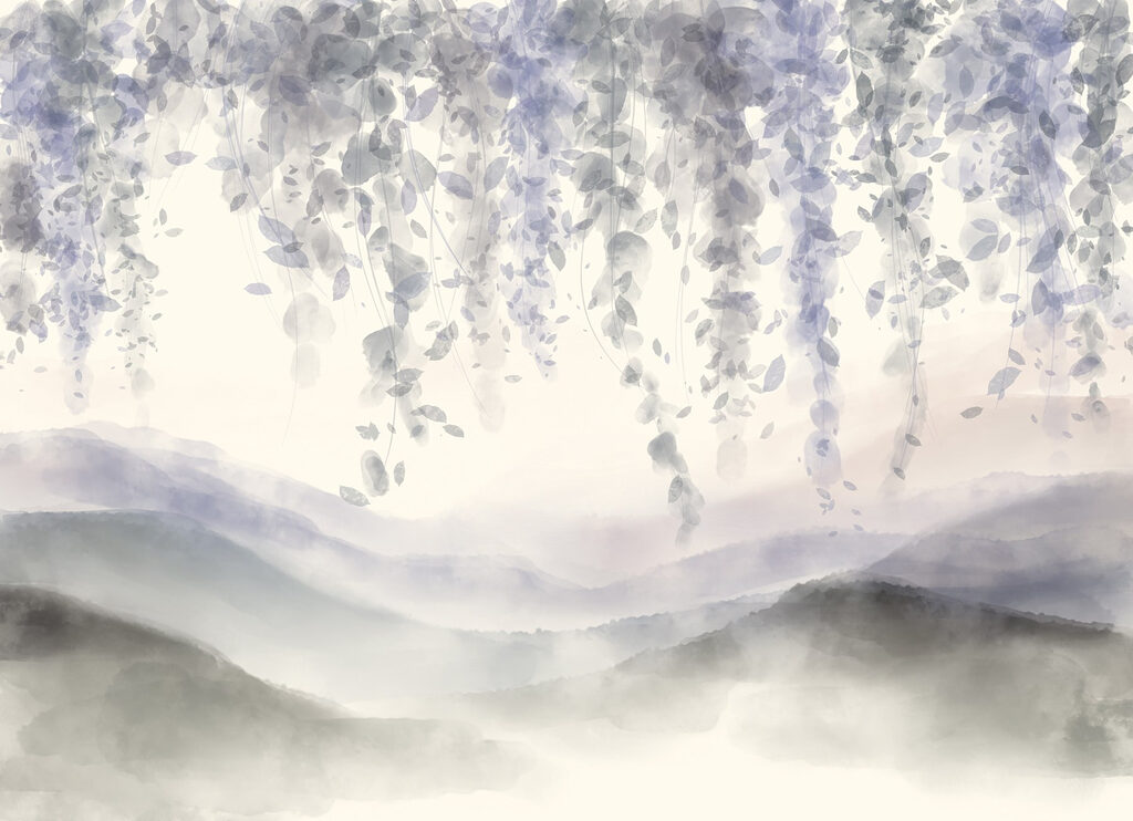 Brume sur les collines — motif complet