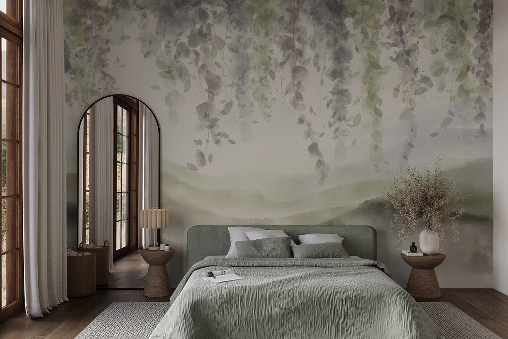 Brume sur les collines dans un intérieur