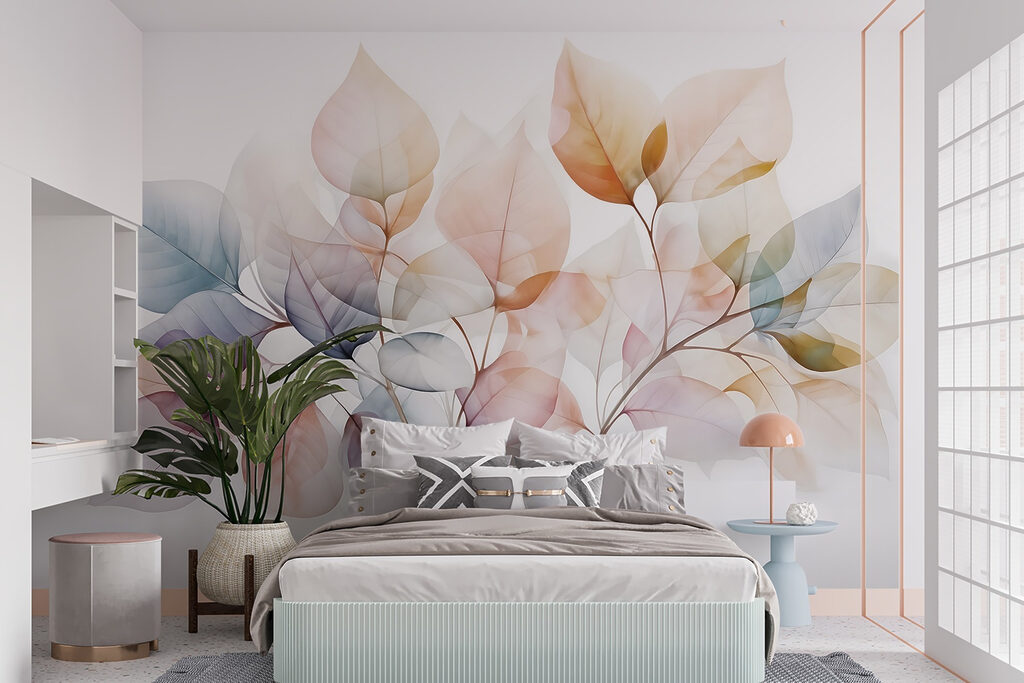 Feuilles déployées dans un intérieur