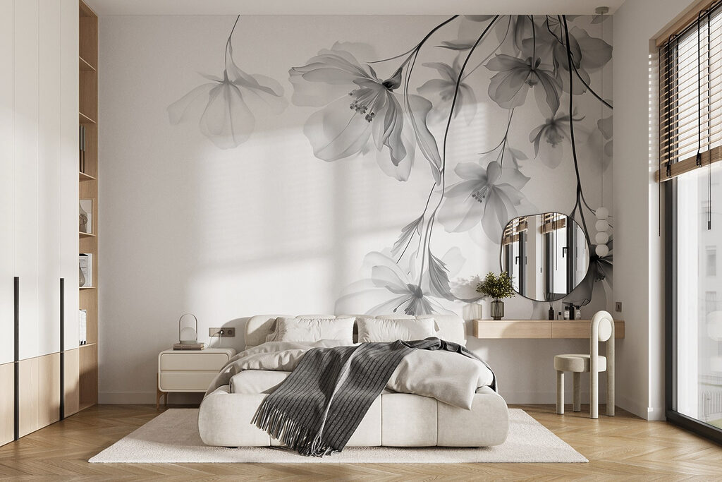 Fleurs en chute légère — intérieur 2