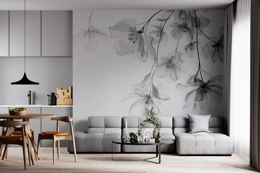 Fleurs en chute légère — intérieur 4