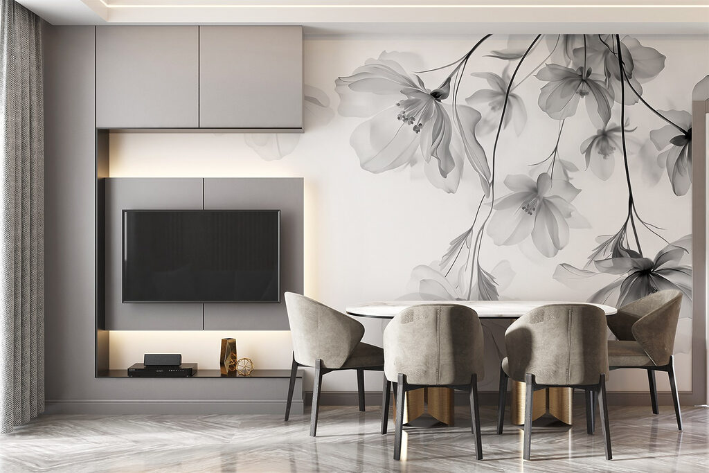Fleurs en chute légère — intérieur 5