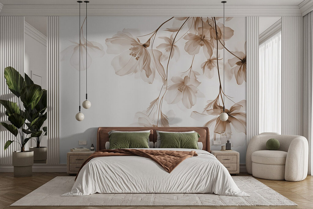 Fleurs en chute légère — intérieur 1