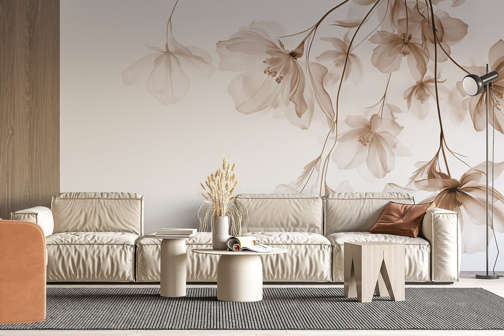 Fleurs en chute légère — intérieur 3