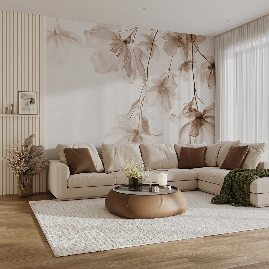 Fleurs en chute légère — intérieur 5