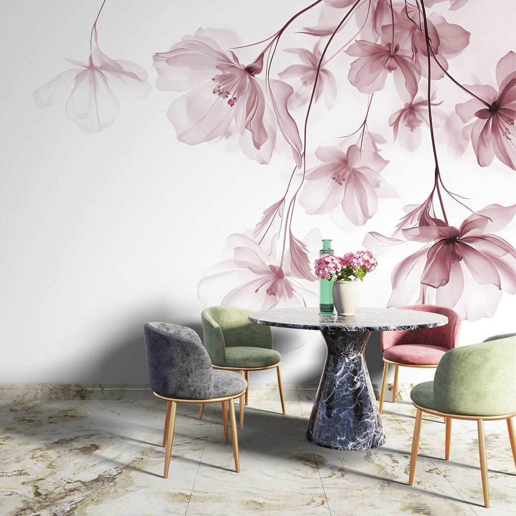 Fleurs en chute légère — intérieur 6
