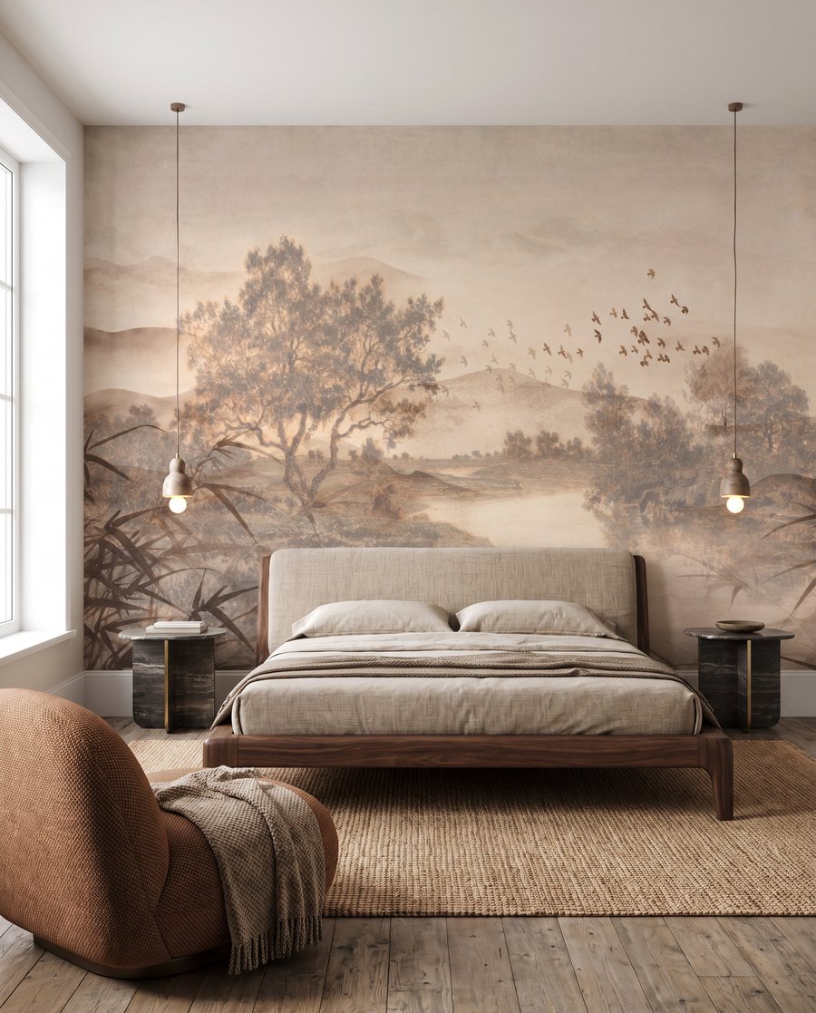 Rive paisible dans un intérieur