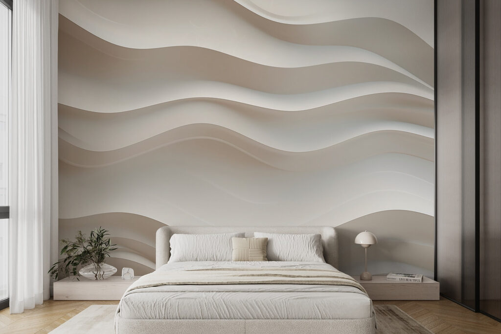 Vagues blanc crème dans un intérieur