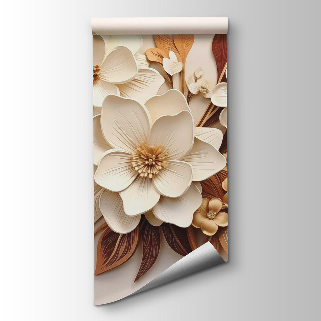 Fleurs et feuilles cuivrées — vue du produit