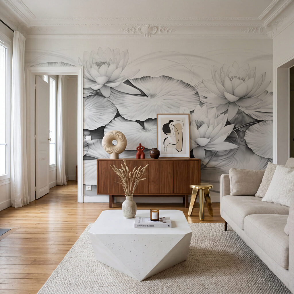 Nénuphars au trait — intérieur 1