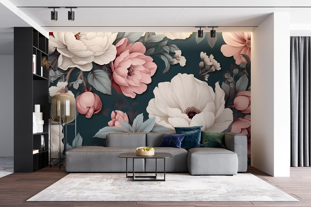 Fleurs roses et blanches — intérieur 4